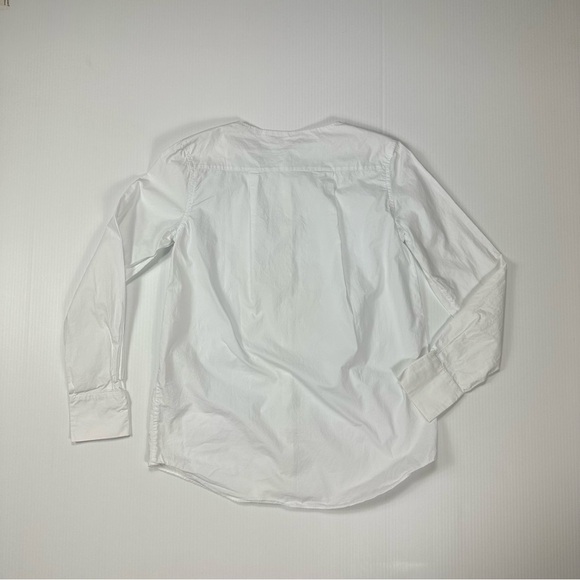 COS Sz 34 Shirt White Collarless Tuxedo Tunic - Picture 11 of 11